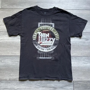 00s Thin Lizzy T-Shirt Dinos Bar And Grill Rock Band schwarz doppelseitig Konzert - Bild 1 von 9