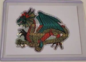 DRAGON BEAST CREATURE 1980's PRISMATIC Prism VENDING MACHINE STICKER CARD Kodak - Picture 1 of 3