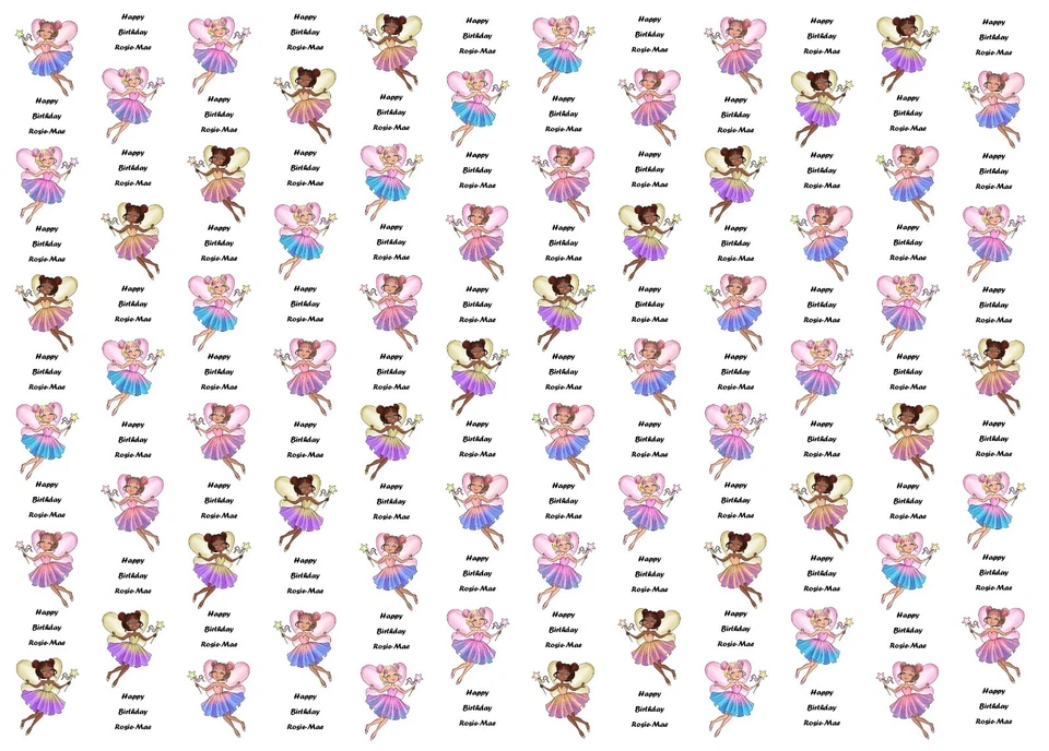 Fairies Fairy personalised gift wrapping paper Birthday Christmas Mothers - Image 1 of 1