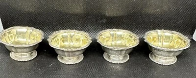 Juego de 4 salinas lavadas de oro de plata esterlina Tiffany & Co. siglo XIX Foto 1 de 4