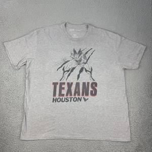 Houston Texans Shirt Mens 2XL Gray NFL Football Wolverine Marvel Crossover Tee - Picture 1 of 9