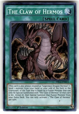 The Claw of Hermos - DRL2-EN013 - Secret Rare - 1st Edition NM Yugioh Dragons of - Image 1 of 2