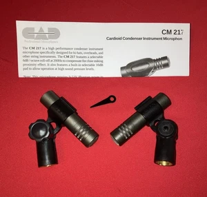 Condenser Microphone Set 2 Mics Pair CAD CM217+Audix DCLIP XLR Used Drum Mic Kit - Picture 1 of 5