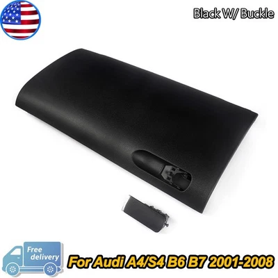 Black Glove Box Door Lid W/ Buckle For 2001-2008 Audi A4 S4 B6 B7 2006-2008 RS4 - Image 1 of 4