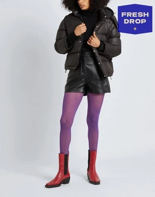 RRP€129 8 Puffer Jacket Size M Black Quilted Removable Hood & Sleeves - Image 1 of 4