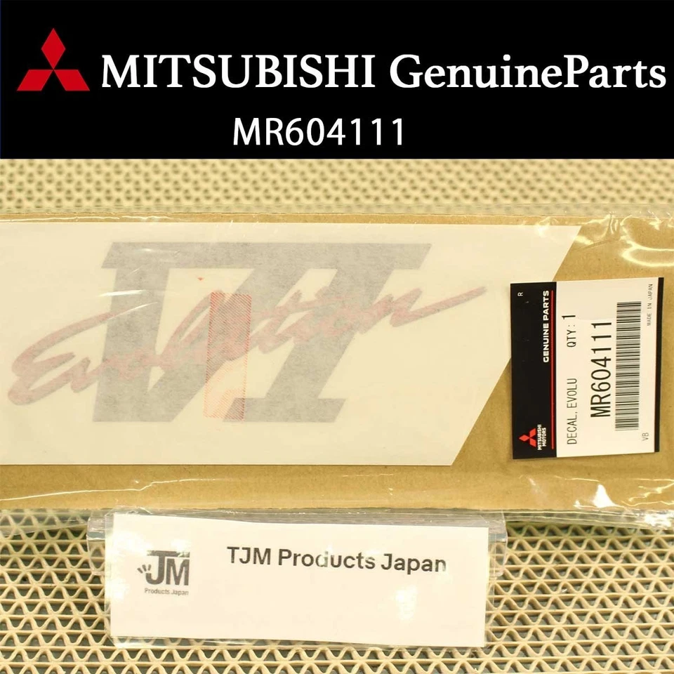 Calcomanía trasera Mitsubishi Lancer Evolution 6 CP9A 99-00 Evolution 6 genuina MR604111 Foto 1 de 4