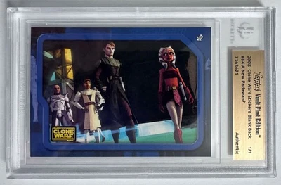 Star Wars Clone Wars Pegatina Topps Bóveda ESPALDA EN BLANCO #84 Nuevo Padawan Ahsoka Tano Foto 1 de 3