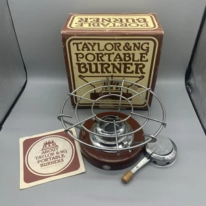Vintage 1976 TAYLOR & NG Party Camping Portable BURNER Stove Cooking Box Manual - Picture 1 of 9