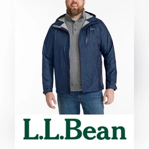L.L. Impermeabile Bean modello trail giacca antipioggia nautica marina con cappuccio XXL alto 3XT - Foto 1 di 16