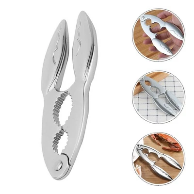 1PC Pratico Crab Grip Crab Clamp Kitchen Eating Crab Small Tool (Argento) - Immagine 1 di 4