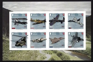 ISLE OF MAN  2018 CENTENARY OF ROYAL AIR FORCE  SELF-ADHESIVES SET OF 8 M/S  MNH - Picture 1 of 1