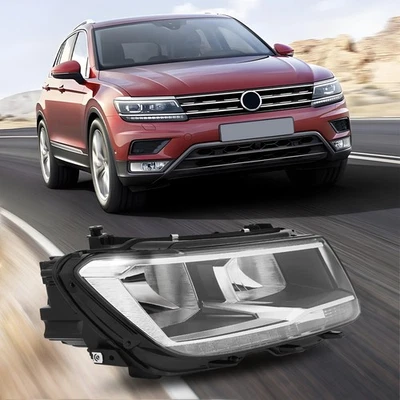 For 2018-2021 Volkswagen Tiguan Halogen Headlight Lamp w/LED DRL Passenger Side Foto 1 de 4