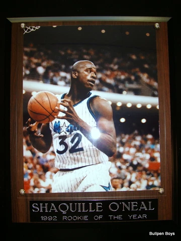 Shaquille O'neal 1992 Rookie of Year Magic Photo Plaque Cover