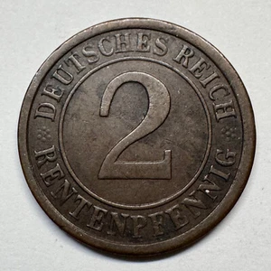 1924 Germany 2 Rentenpfennig - Coin C#-022 - Picture 1 of 2