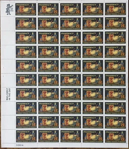 Lot 50 stamp PHARMACY United States 8-cent STAMPS sheet brand new stamps c1972 - Picture 1 of 2