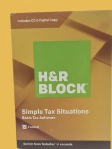 H&R BLOCK Tax Software Simple Situation Basic 2019 for PC/MAC New Sealed - Picture 1 of 2