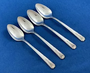 Juego de 4 cucharaditas de plata comunitaria patrón Milady de Oneida década de 1940 - Imagen 1 de 1