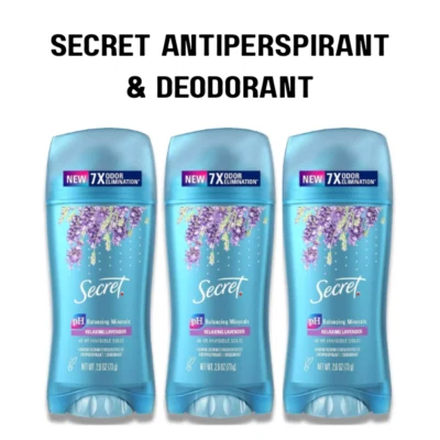Secret Antiperspirant and Deodorant for Women Lavender Invisible Solid 73g