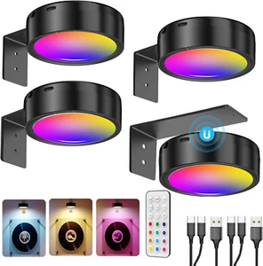 RGB Bildbeleuchtung Kabellos, 2600mAh Bilderleuchte Akku Schwarz, LED Spot USB A - Bild 1 von 9