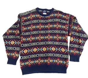 Vintage Woolrich Knit Sweater Men's Crewneck XL Southwest Aztech Pattern - Picture 1 of 3