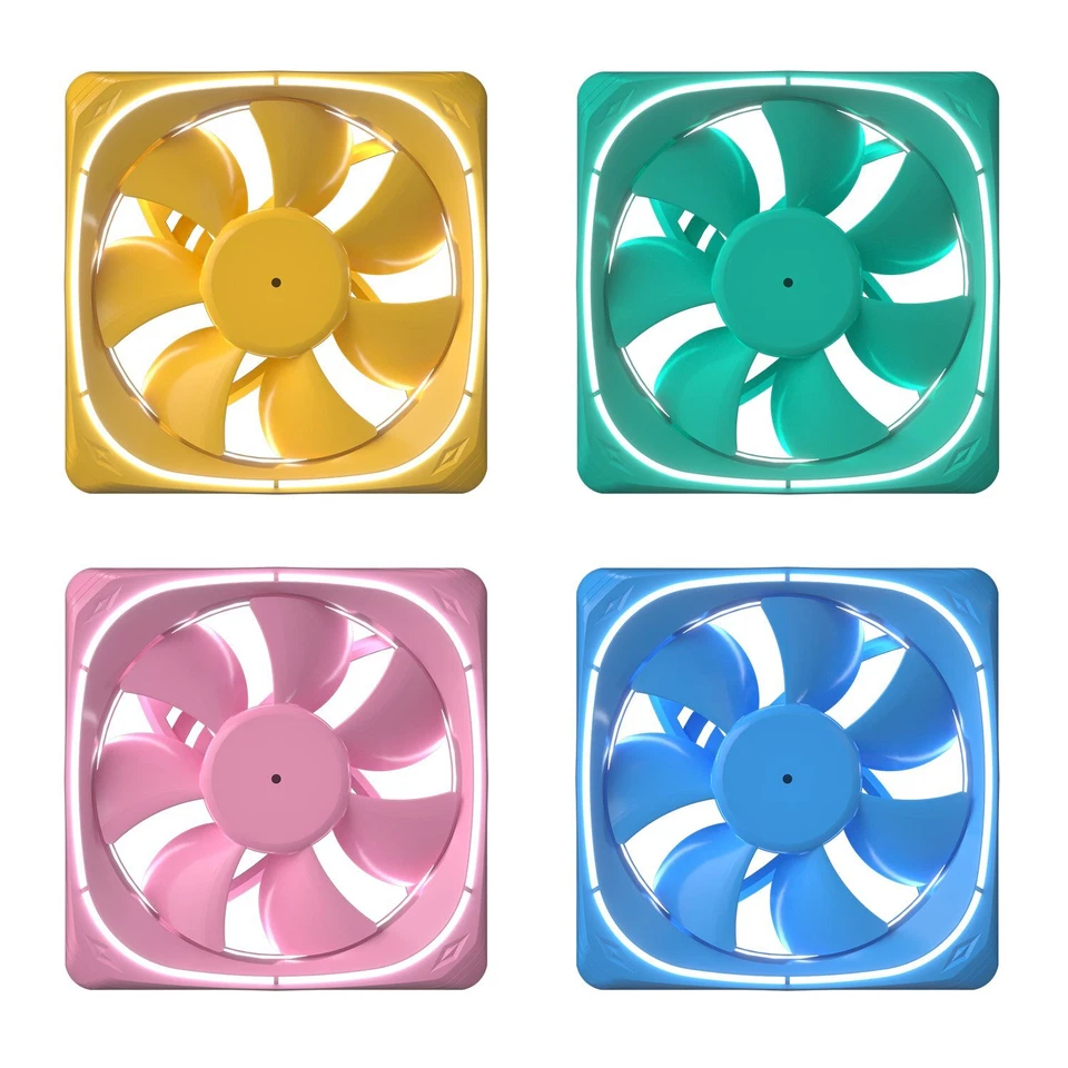 Vetroo 120mm Case Fan White LED Lighting PC Computer Silence Cooling Fan - Image 1 of 4