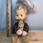 MAMA AND BABY BEANS Vintage Mattel Doll Mother Mom & Baby Blonde 1974 soft