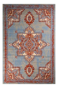 Used Bohemian 2'x4', Hellblau, Übergang Marokkanischer Orientteppich - 512 - Bild 1 von 7
