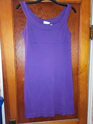 NEW YORK & COMPANY STRETCH HALTER DRESS SIZE MEDIUM PURPLE  - Image 1 of 4