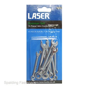 10 Piece Mini Spanners Set - 4mm To 11mm - Combination Wrench Set - Picture 1 of 2