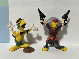 Marx Jose Carioca & Panchito plastic figures Disney Three Caballeros characters
