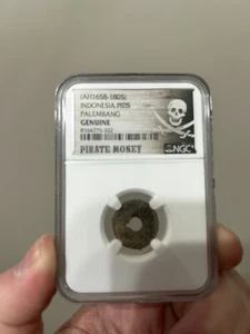 NGC Genuine "Pirate Money" Indonesia 1658 - 1805 Pitis Palembang - Picture 1 of 2