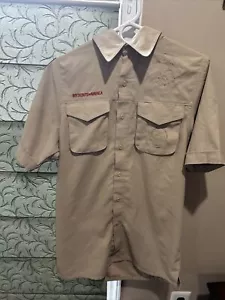 Vented Microfiber Poly Boy Scout BSA UNIFORM SHIRT Mens Small Short Sleeve B47 - Picture 1 of 7