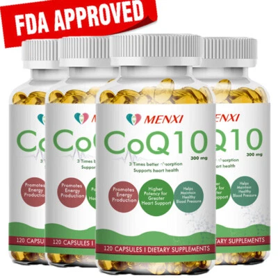 Coenzima Q-10 300 mg antioxidante, apoyo para la salud del corazón, aumentar la energía y la resistencia - Imagen 1 de 4