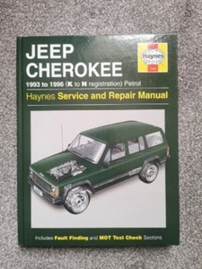 Jeep Cherokee manual Haynes 1993 to 1996 petrol K to N REG - Picture 1 of 4