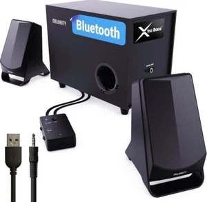 MAJORITY Bluetooth Active PC Speakers with Subwoofer | 80W, 2.1 Stereo Sound - Picture 1 of 7