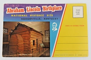 Vintage Abraham Lincoln Birthplace Hodgenville, Kentucky Postcard Foldout - Picture 1 of 5