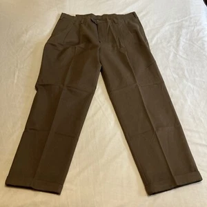 Savane Men's Sz 38 X 29 Pleated Front Quality Dress Pants Brown NWT Vintage? - Picture 1 of 9
