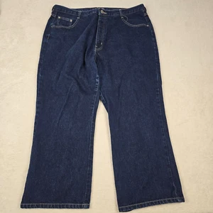 Venezia Jeans Womens 22 Blue Wide Leg Plus Petite Dark Denim Classic Vintage Y2K - Picture 1 of 11