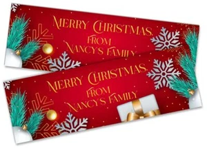 x2 Banner de Navidad Personalizado Fiesta de Navidad Casa Decoración Ocasión 571 - Imagen 1 de 5