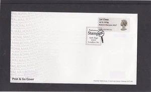 GB 2017 Post & Go Frama Machin 50th Autumn Stampex overprint 1st stamp A13 FDC - Bild 1 von 1