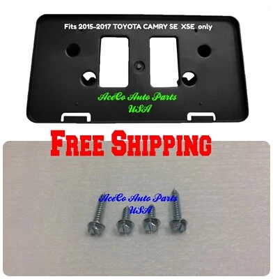 FRONT BUMPER LICENSE PLATE TAG BRACKET for 15-17 2015-2017 TOYOTA CAMRY SE  XSE  Foto 1 de 4