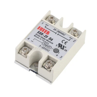 SSR-25DA Solid State Relay Module 25A/250V DC 3-32V Input AC 24-380V Output - Bild 1 von 4
