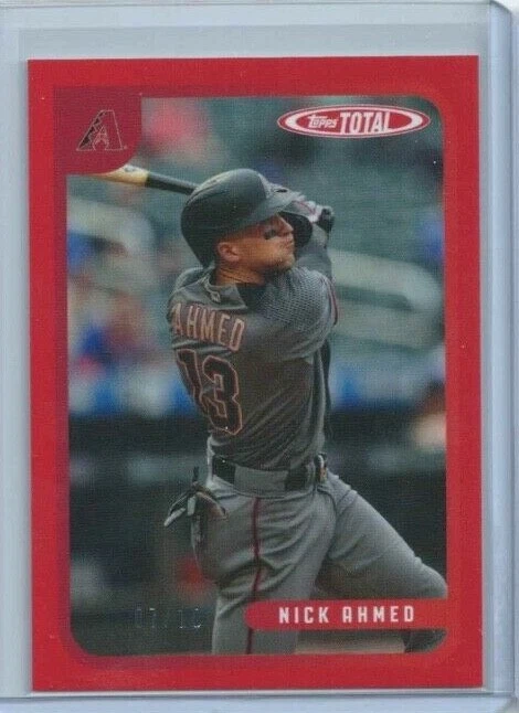 2020 Topps Total Red Parallel Nick Ahmed #61A (07/10) - Image 1 of 1