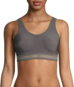 NWT Le Mystère Second Skin Stretch Unlined Bralette Bra Charcoal Gray S 32 B-C - Picture 1 of 12