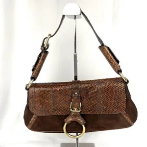 DOLCE & GABBANA Handtasche Pythonmuster Wildleder gebraucht guter Zustand - Bild 1 von 16