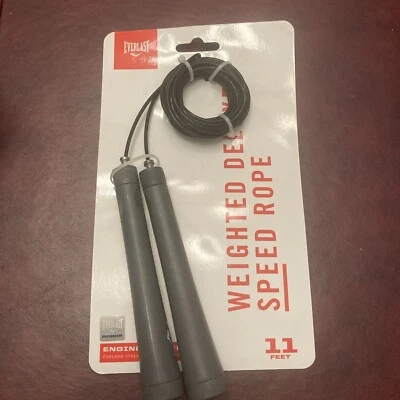4 PACK Everlast Weighted Jump Rope Black 11 Feet - Image 1 of 3