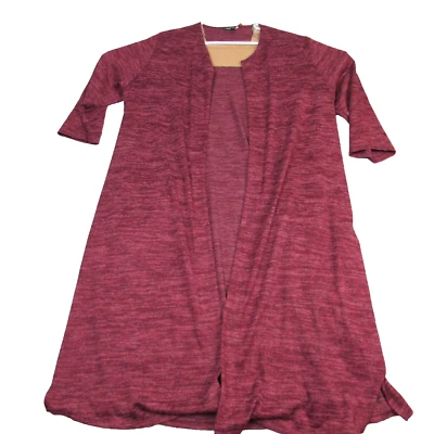 Chaqueta para mujer Slinky Brand talla L frente abierto drapeado túnica cárdigan talla 1X granate Foto 1 de 4