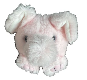 Pink Elephant Plush Stuffed Animal Swibco Round Soft Blue Eyes - Picture 1 of 10