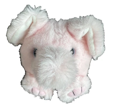 Peluche de elefante rosa Swibco redondo suave ojos azules Foto 1 de 4