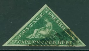 SG 8b Capo di buona speranza 1855-63. 1/- verde intenso. Un ottimo esempio usato con... - Foto 1 di 1